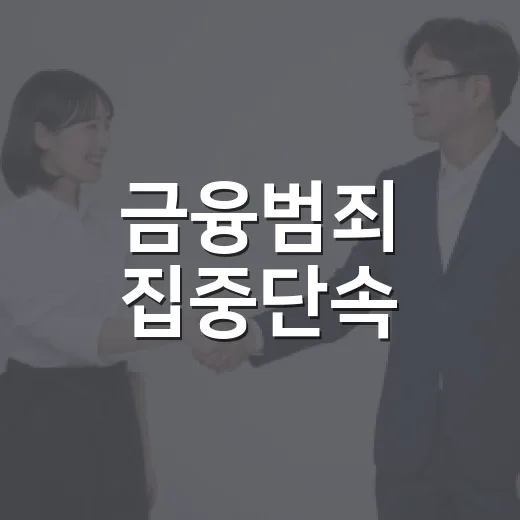 금융범죄 집중단속, 6개월간 2만 6782명 검거