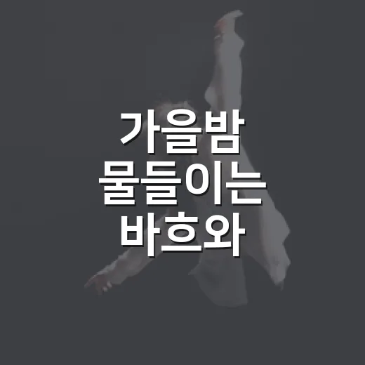 가을밤 물들이는 바흐와 크로아티아 기타 선율