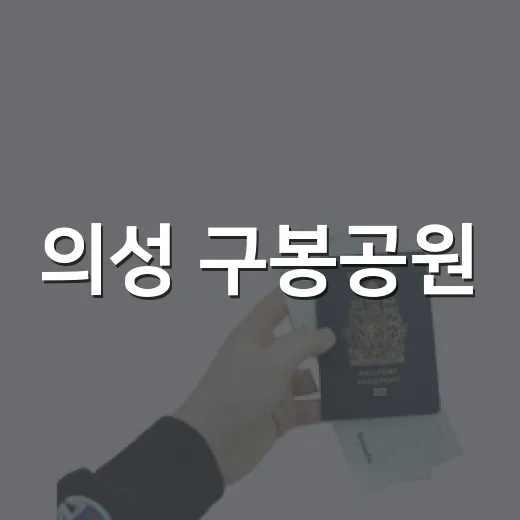 의성 구봉공원, 자연과 힐링의 산책 명소