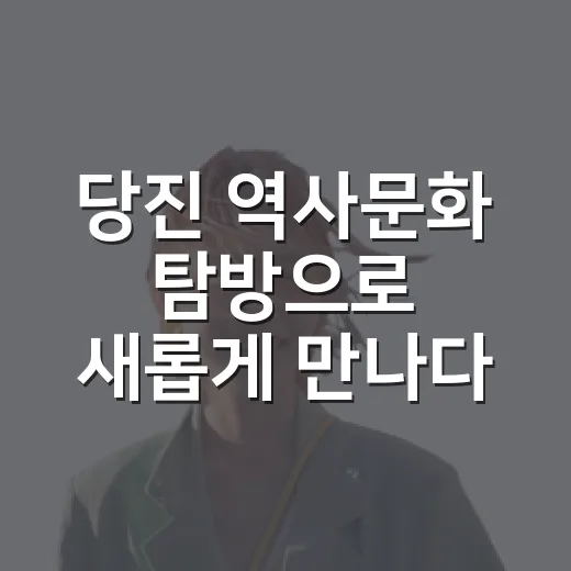 당진 역사문화 탐방으로 새롭게 만나다