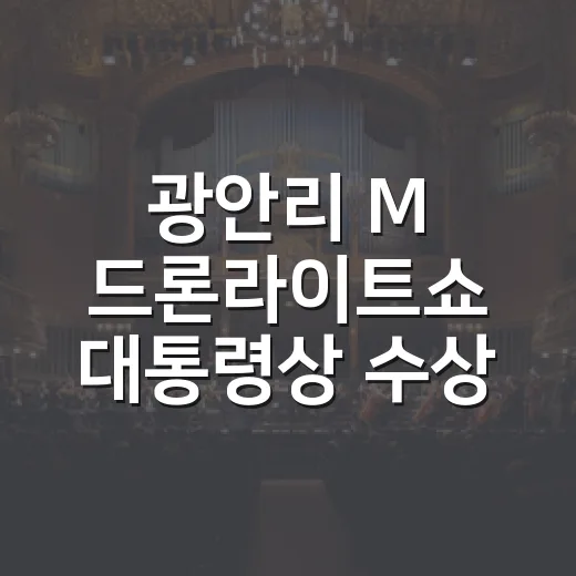 광안리 M 드론라이트쇼 대통령상 수상