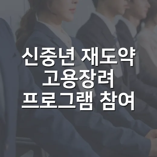 신중년 재도약 고용장려 프로그램 참여자 모집