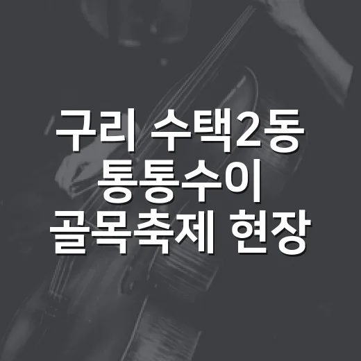 구리 수택2동 통통수이 골목축제 현장