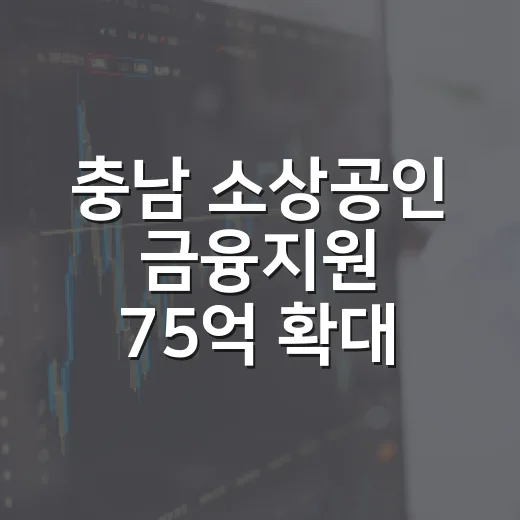 충남 소상공인 금융지원 75억 확대