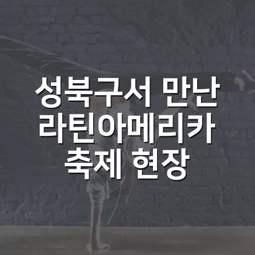 성북구서 만난 라틴아메리카 축제 현장