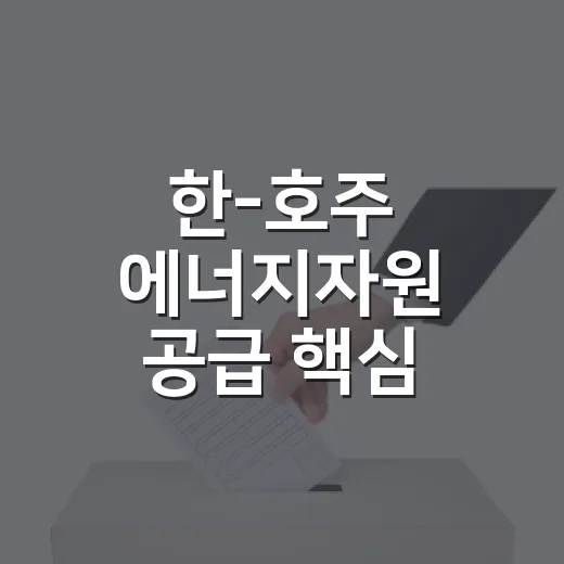 한-호주 에너지자원 공급 핵심 파트너 재확인