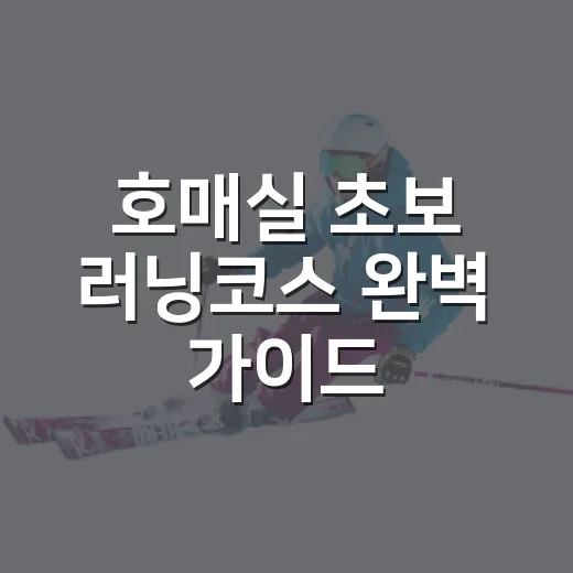 호매실 초보 러닝코스 완벽 가이드