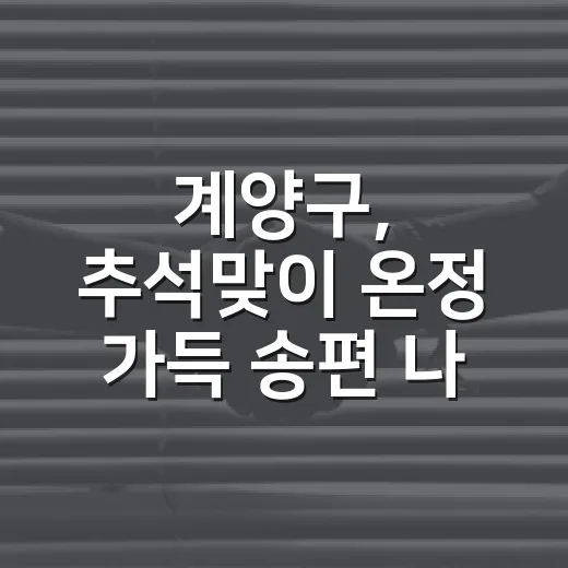계양구, 추석맞이 온정 가득 송편 나눔 행사