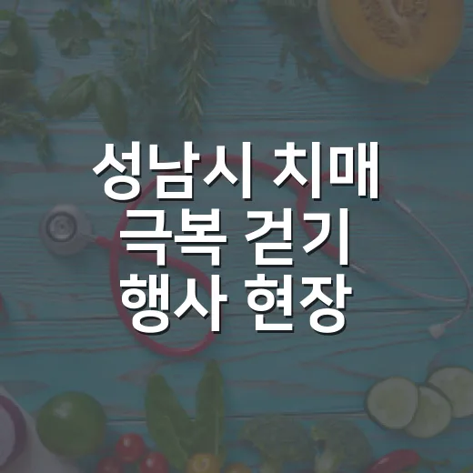 성남시 치매 극복 걷기 행사 현장