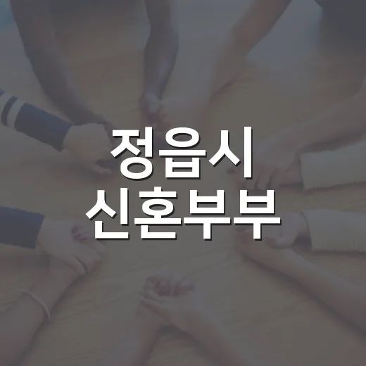 정읍시 신혼부부·청년 주거 이자 지원 시작