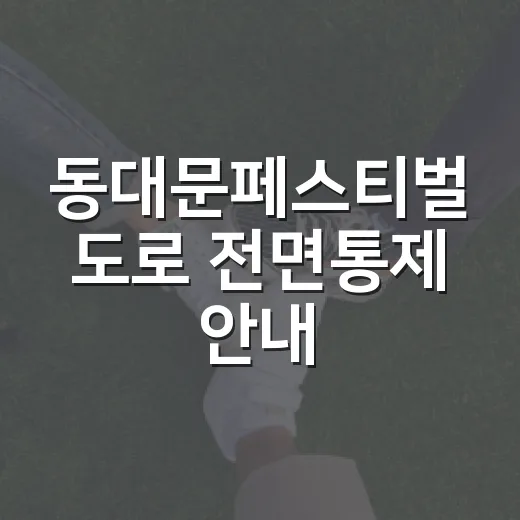 동대문페스티벌 도로 전면통제 안내