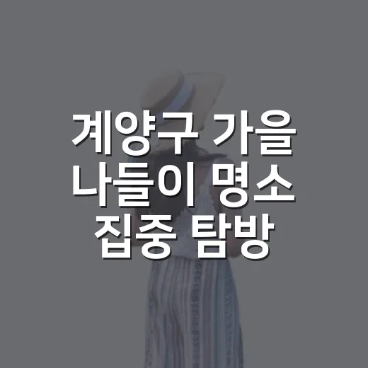 계양구 가을 나들이 명소 집중 탐방
