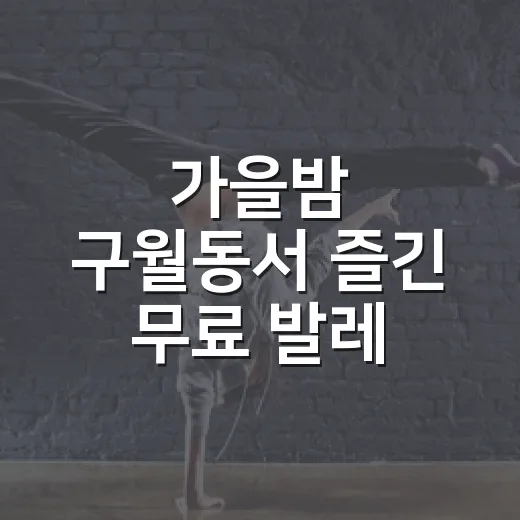 가을밤 구월동서 즐긴 무료 발레 공연