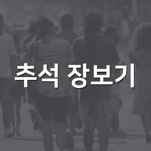 추석 장보기, 어르신 보행안전 5계명