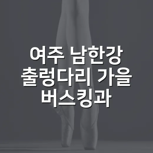 여주 남한강 출렁다리 가을 버스킹과 마켓 풍경