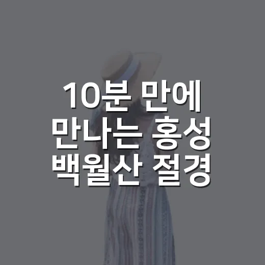 10분 만에 만나는 홍성 백월산 절경
