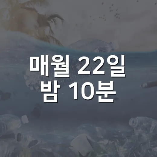매월 22일 밤 10분, 지구를 위한 소등행사