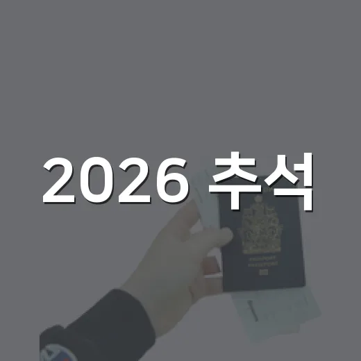 2026 추석, 서해구 명소 5선