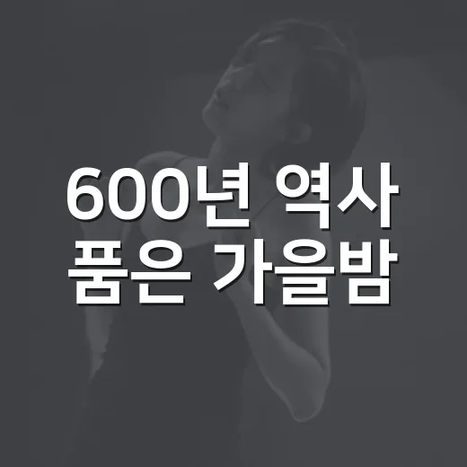 600년 역사 품은 가을밤, 양주국가유산야행