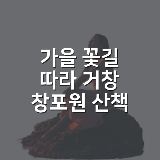 가을 꽃길 따라 거창 창포원 산책