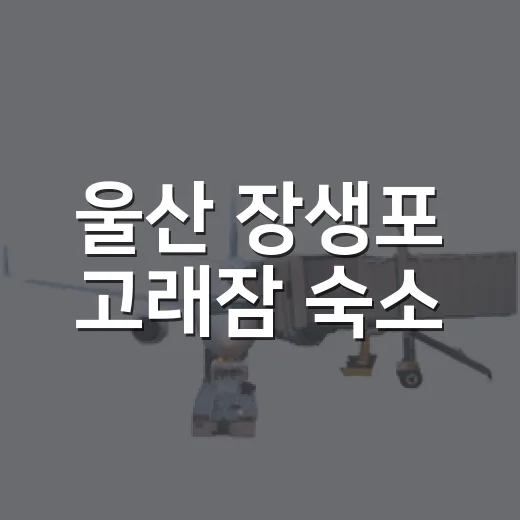 울산 장생포 고래잠 숙소, 가성비 최고