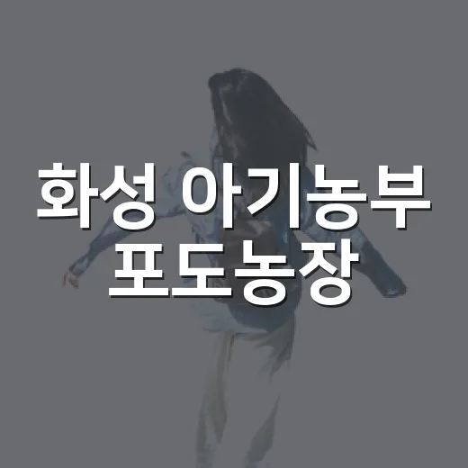 화성 아기농부 포도농장, 아이와 함께하는 가을 수확 체험
