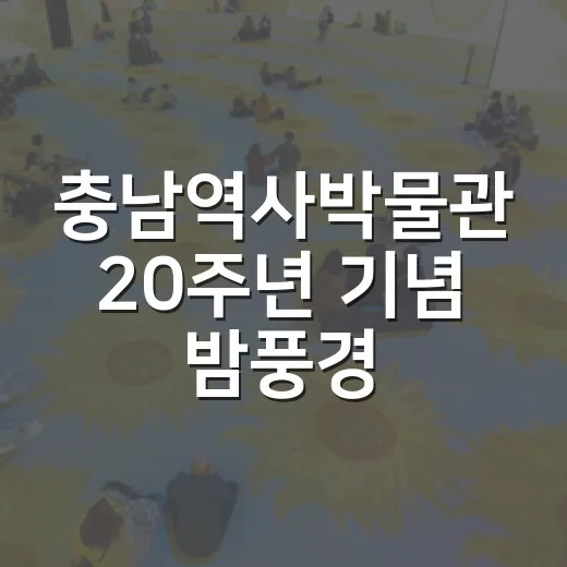 충남역사박물관 20주년 기념 밤풍경 순회전