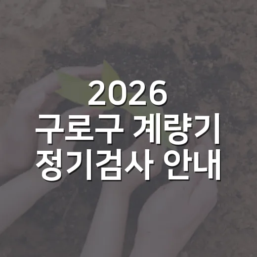 2026 구로구 계량기 정기검사 안내
