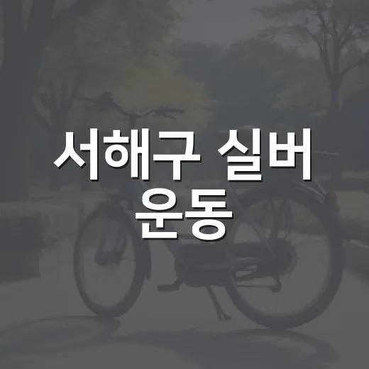 서해구 실버 운동·영양 교실 참여자 모집