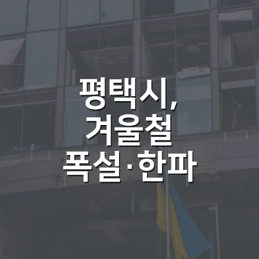 평택시, 겨울철 폭설·한파 철저 대비 시작