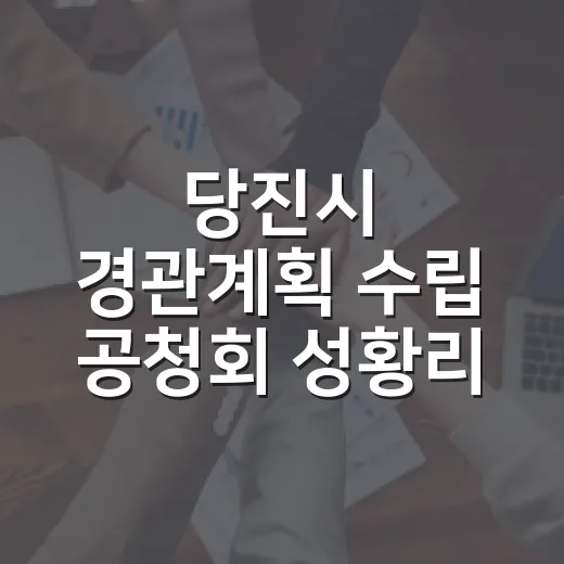 당진시 경관계획 수립 공청회 성황리 개최