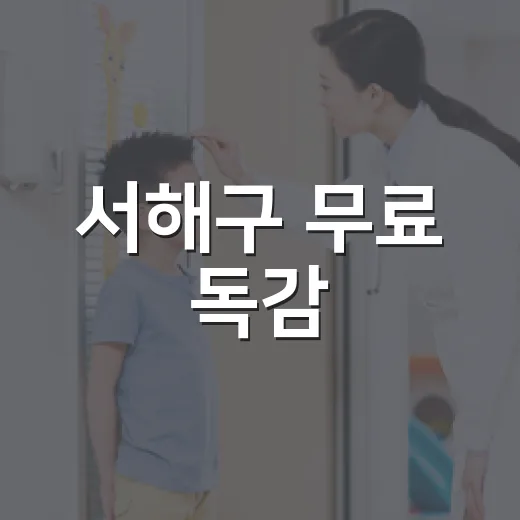 서해구 무료 독감·코로나19 예방접종 일정 총정리