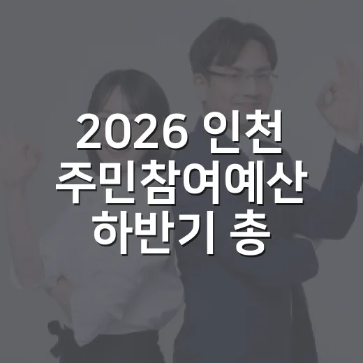 2026 인천 주민참여예산 하반기 총회 개최