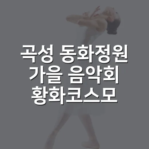 곡성 동화정원 가을 음악회 황화코스모스 향연