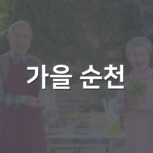 가을 순천, 책과 문화로 물들다