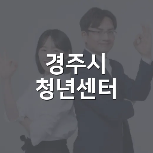 경주시 청년센터, 청년 지원 프로그램 풍성