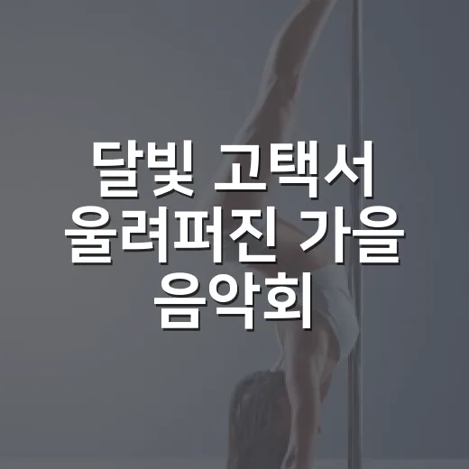 달빛 고택서 울려퍼진 가을 음악회