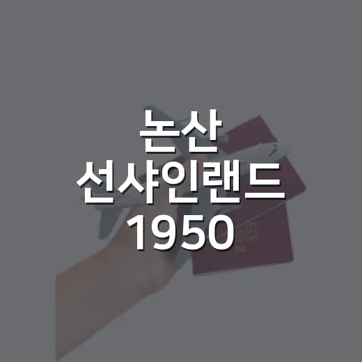 논산 선샤인랜드 1950 스튜디오에서 만난 1950년대의 밤