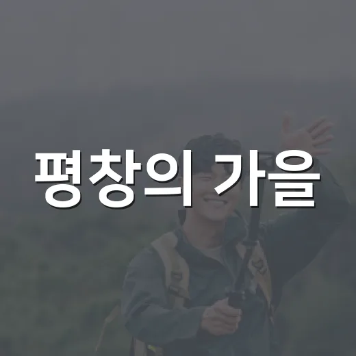 평창의 가을, 군정 소식 한눈에
