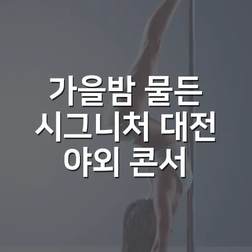 가을밤 물든 시그니처 대전 야외 콘서트