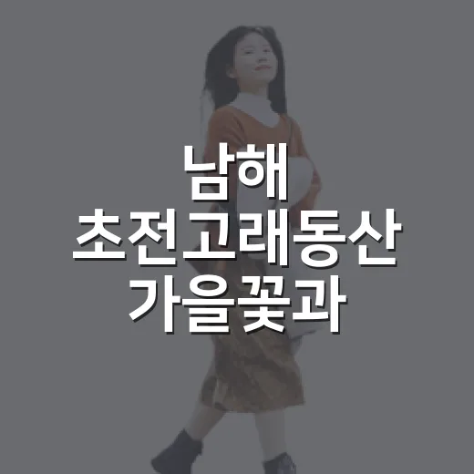 남해 초전고래동산 가을꽃과 바다의 조화