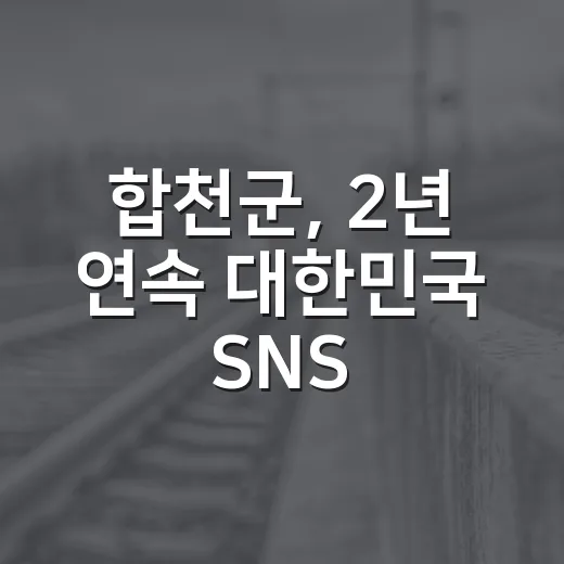 합천군, 2년 연속 대한민국 SNS 최우수상 영예