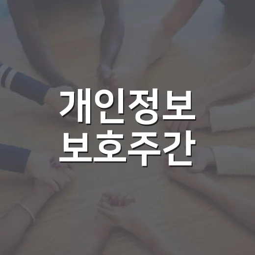 개인정보 보호주간, 안전한 디지털 생활 다짐