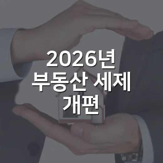 2026년 부동산 세제 개편, 현명한 대응법