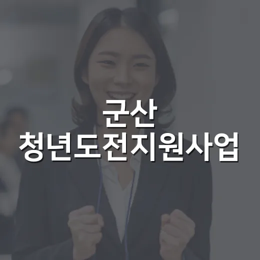 군산 청년도전지원사업, 취업과 경험의 기회 제공