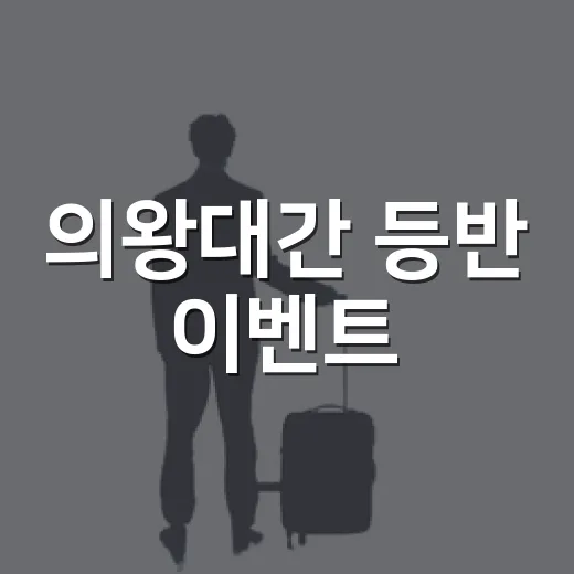 의왕대간 등반 이벤트, 기념품 증정