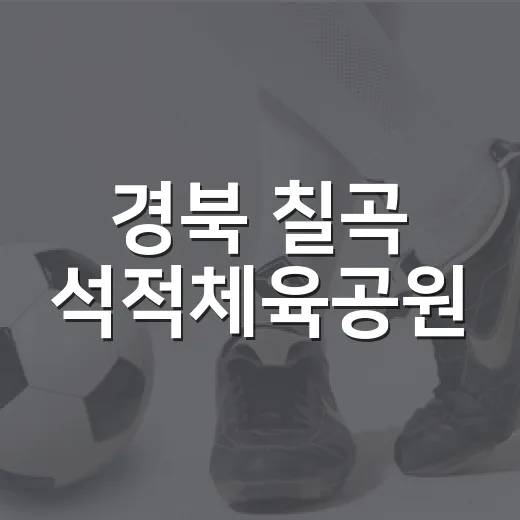 경북 칠곡 석적체육공원, 가족과 함께하는 축구·야구 명소