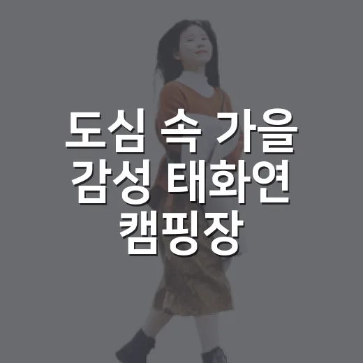 도심 속 가을 감성 태화연 캠핑장
