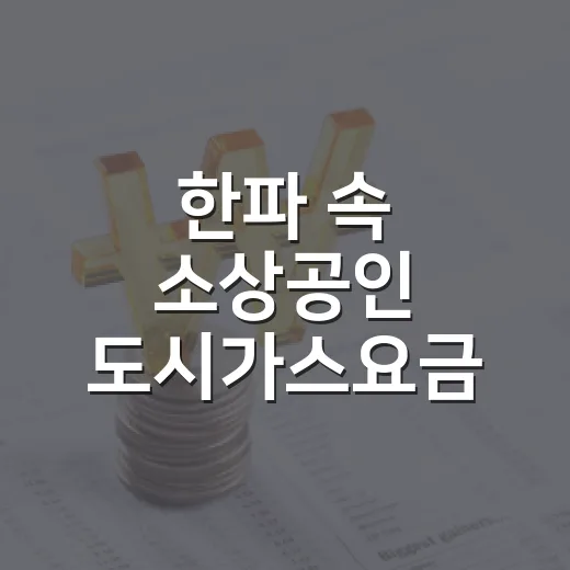 한파 속 소상공인 도시가스요금 분할납부 지원