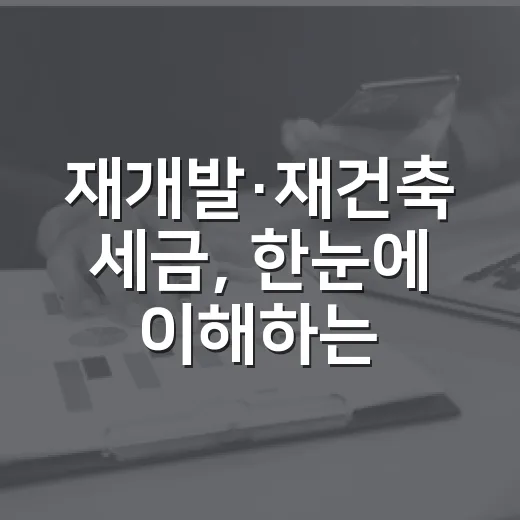 재개발·재건축 세금, 한눈에 이해하는 설명회